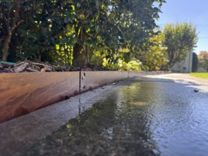 corten steel edging pathway