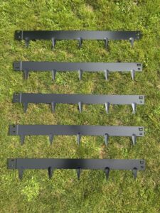 black coated steel edging pieces